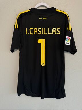 Vintage Real Madrid 2011/2012 Casillas Away black soccer jersey